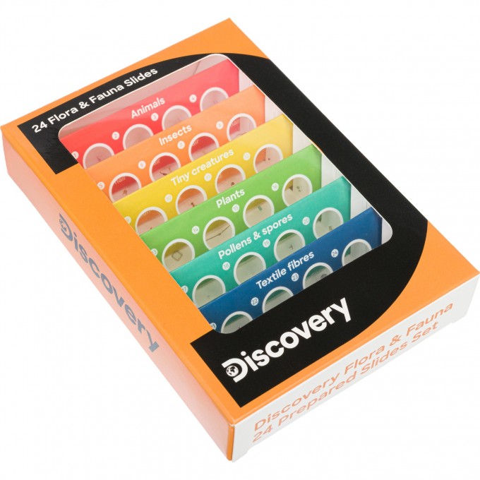 Набор микропрепаратов LEVENHUK DISCOVERY «Флора и фауна», 24 шт. 78226